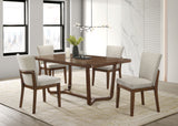 Salerno Brown Rectangular Dining Room Set room view