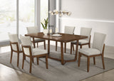 Salerno Brown Rectangular Dining Room Set detail view