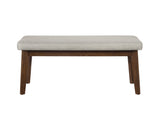 Salerno Brown Rectangular Dining Room Set bench room view