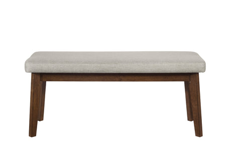 Salerno Brown Rectangular Dining Room Set bench room view