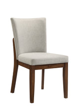 Salerno Brown Rectangular Dining Room Set chair detail view
