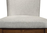 Salerno Brown Rectangular Dining Room Set chair detailed view