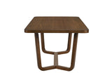 Salerno Brown Rectangular Dining Room Set room view with table