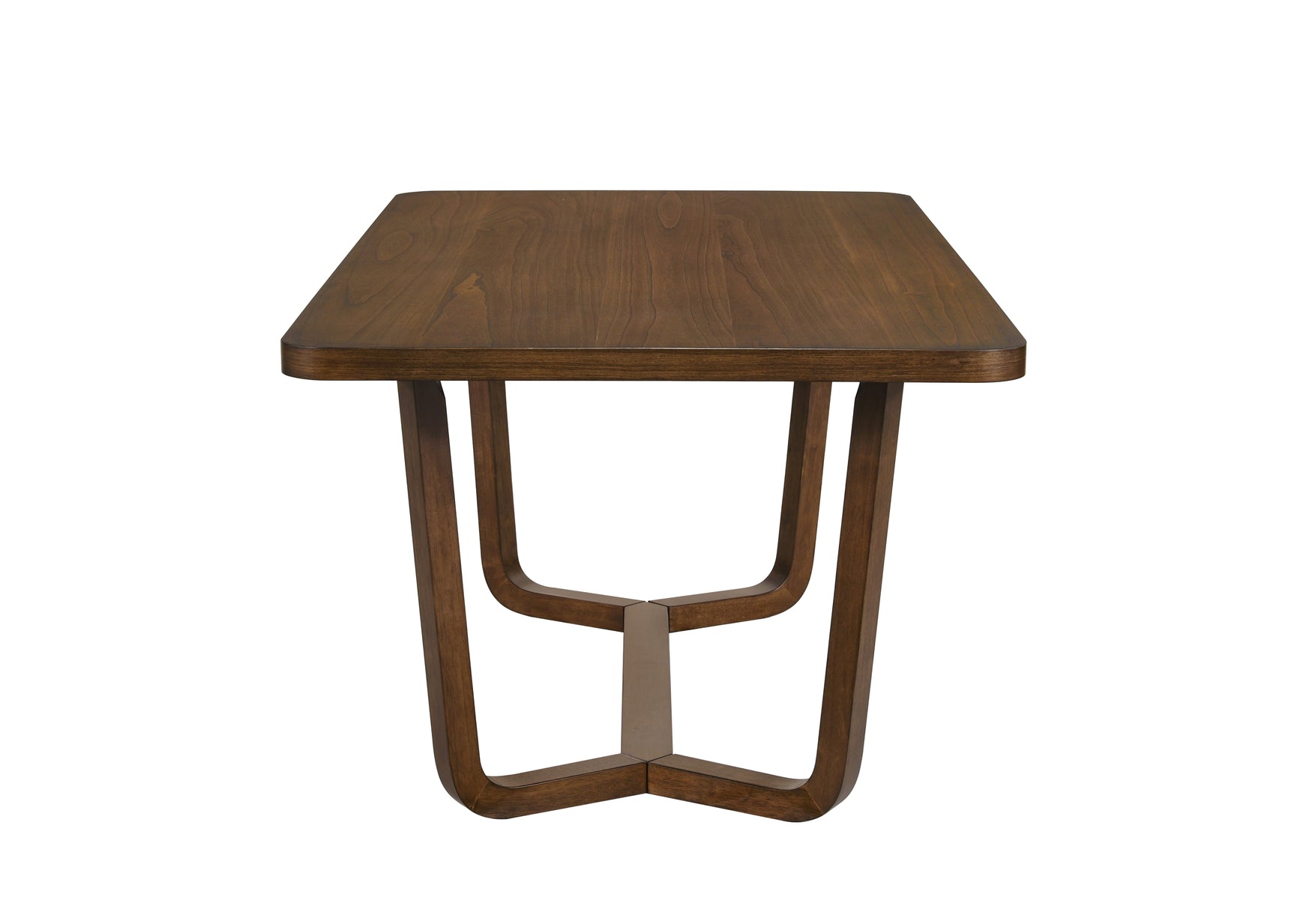 Salerno Brown Rectangular Dining Room Set room view with table