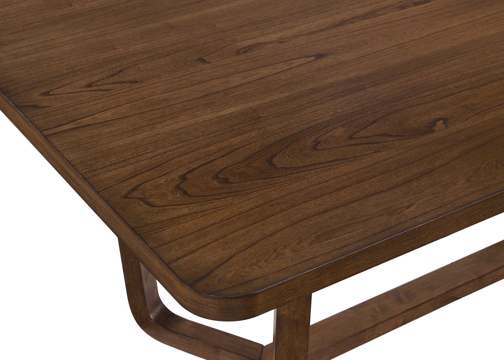 Salerno Brown Rectangular Dining Room Set detailed table view