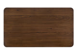 Salerno Brown Rectangular Dining Room Set dining table main angle