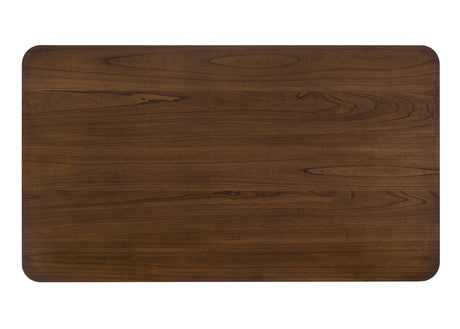 Salerno Brown Rectangular Dining Room Set dining table main angle