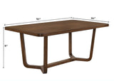 Salerno Brown Rectangular Dining Room Set room view with dining set