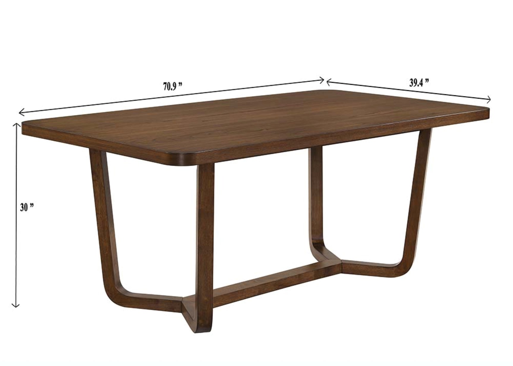 Salerno Brown Rectangular Dining Room Set room view with dining set