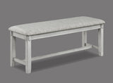 Clara Driftwood Fabric Rectangular 5-Piece Dining Room Set