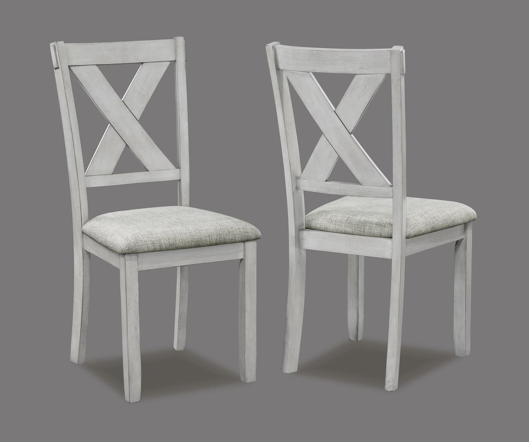 Clara Driftwood Fabric Rectangular 5-Piece Dining Room Set