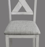 Clara Driftwood Fabric Rectangular 5-Piece Dining Room Set