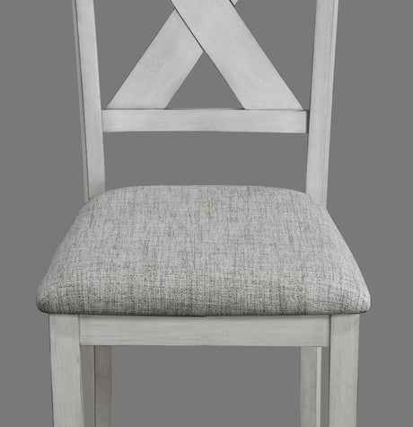 Clara Driftwood Fabric Rectangular 5-Piece Dining Room Set