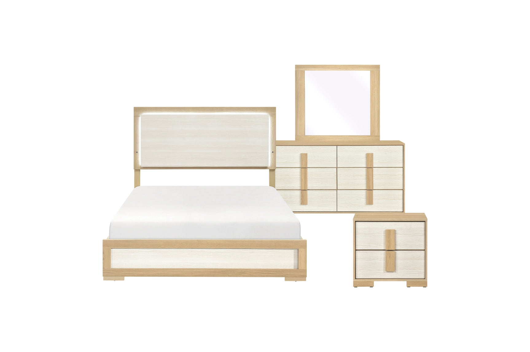 Sterling Natural Panel Bedroom Set bed main view