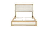 front view of bed with natural tones