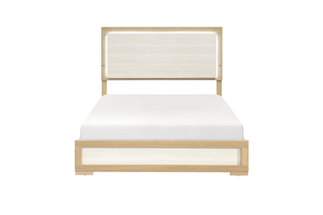 bedroom setting with panel bed