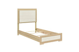 main view of twin size bed panel