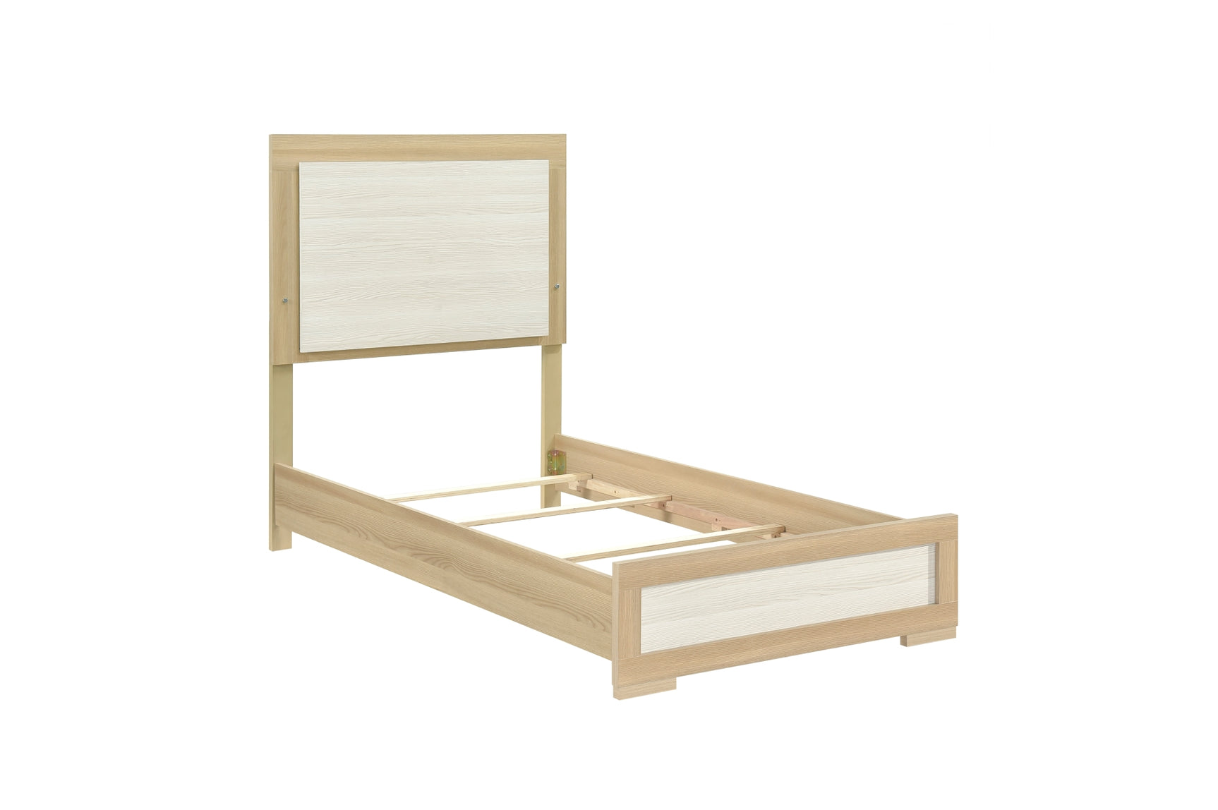 main view of twin size bed panel