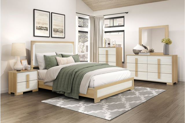 bed main view in natural panel finish