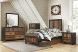 Cooper Youth Bedroom Set dresser and mirror with metal hardware