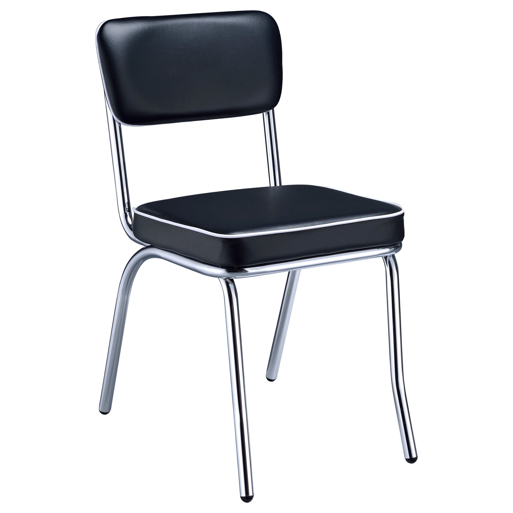 Main angle of Retro White Black Round Dining Set