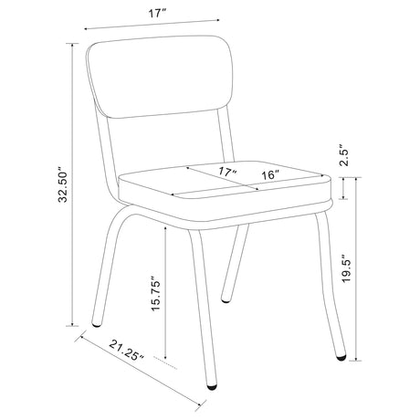 Top view of Retro White Black Round Dining Set