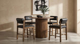 Hamlyn 5-piece Round Wood Counter Height Dining Set Black and Walnut — product view