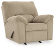 main view of SimpleJoy Sand Chenille,Velvet Recliner recliner