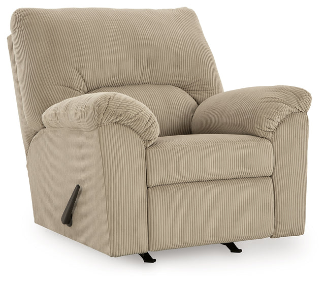 main view of SimpleJoy Sand Chenille,Velvet Recliner recliner