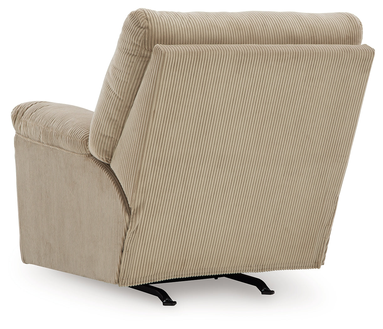 reclining view of SimpleJoy Sand Chenille,Velvet Recliner recliner