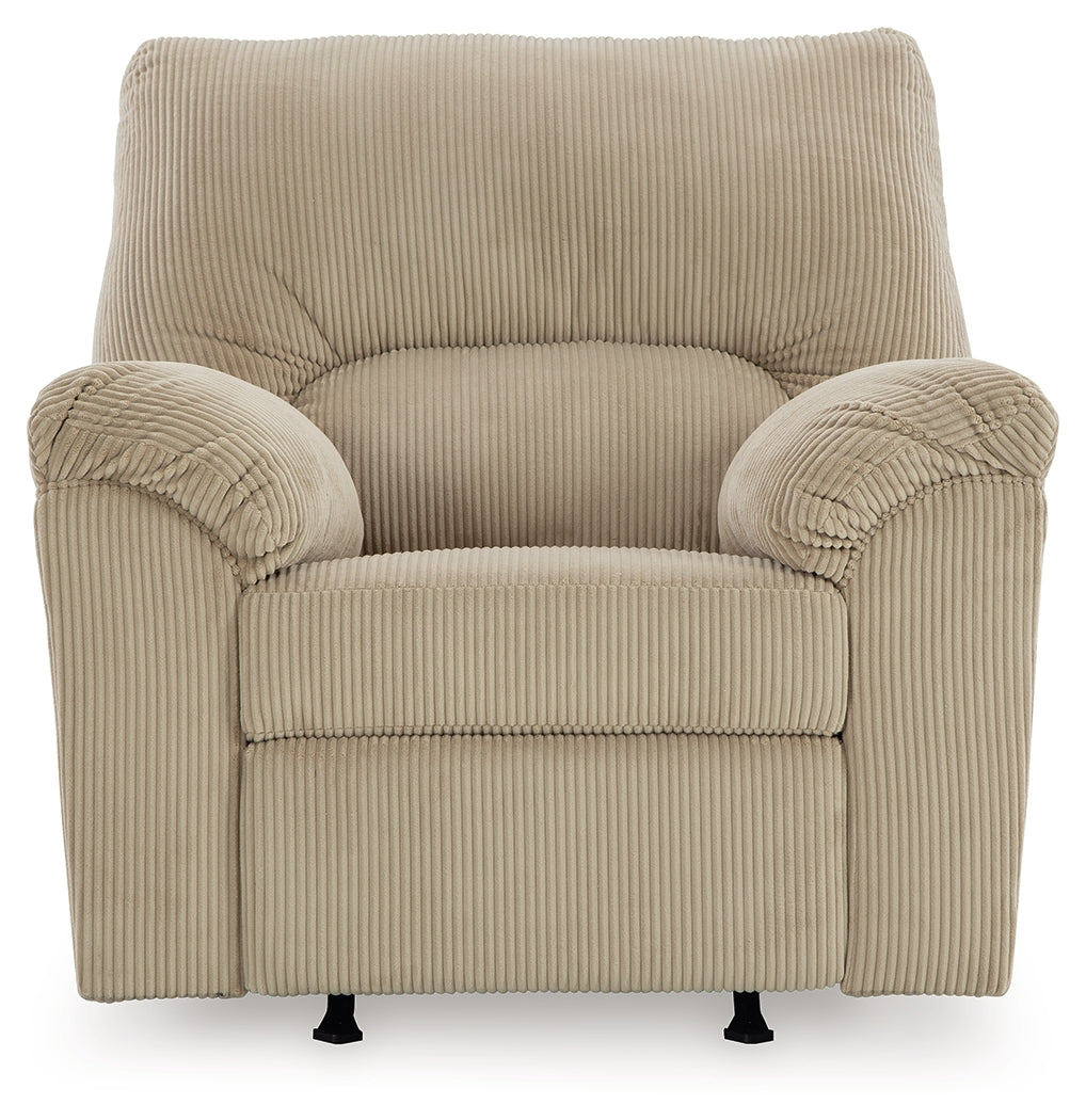 main view of SimpleJoy Sand Chenille,Velvet Recliner recliner