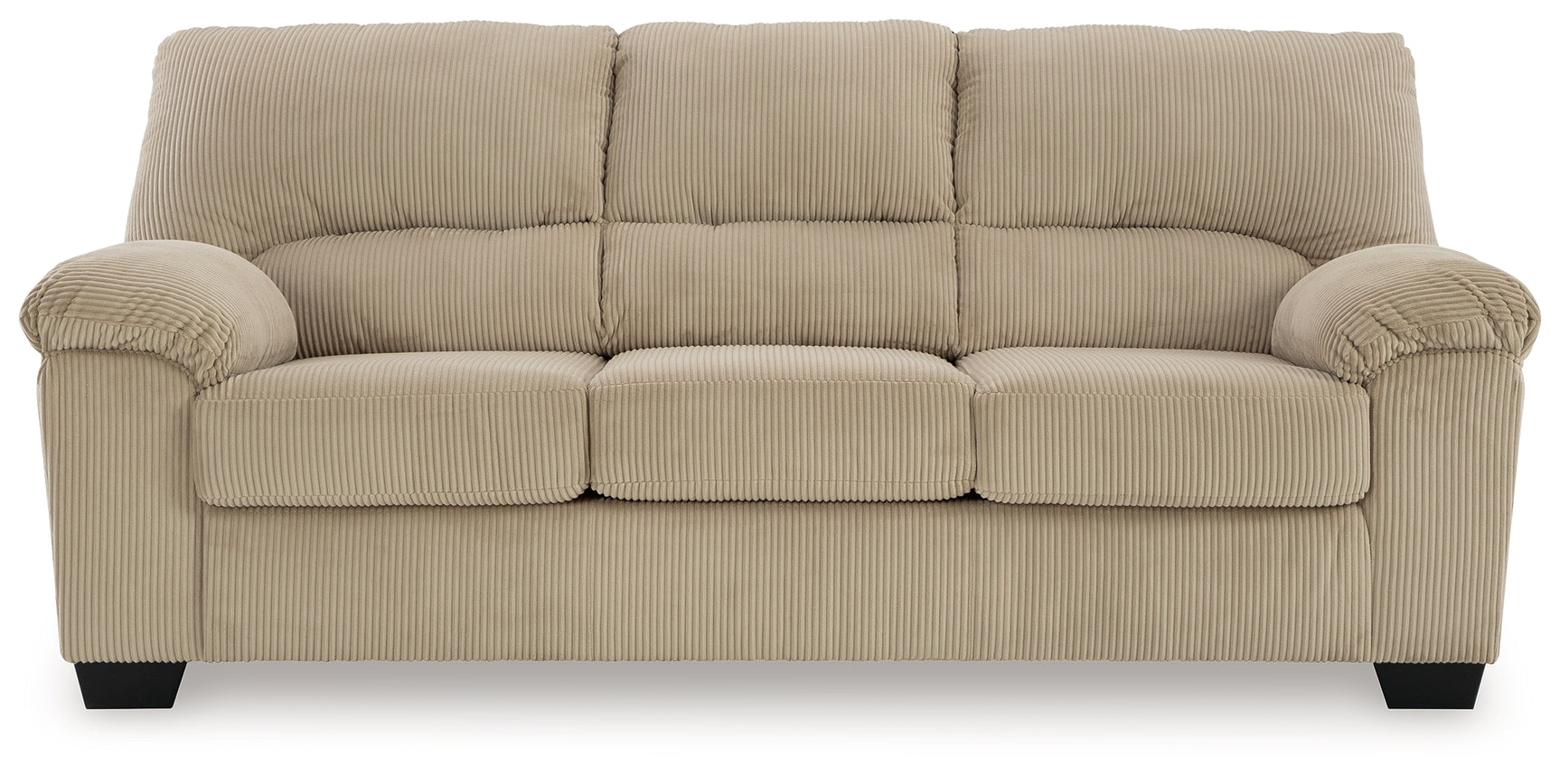 Close-up detail of chenille velvet upholstery on sofa