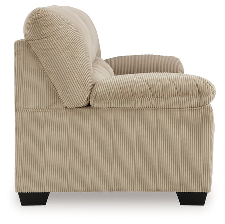 SimpleJoy Sand Chenille Velvet Sofa side profile