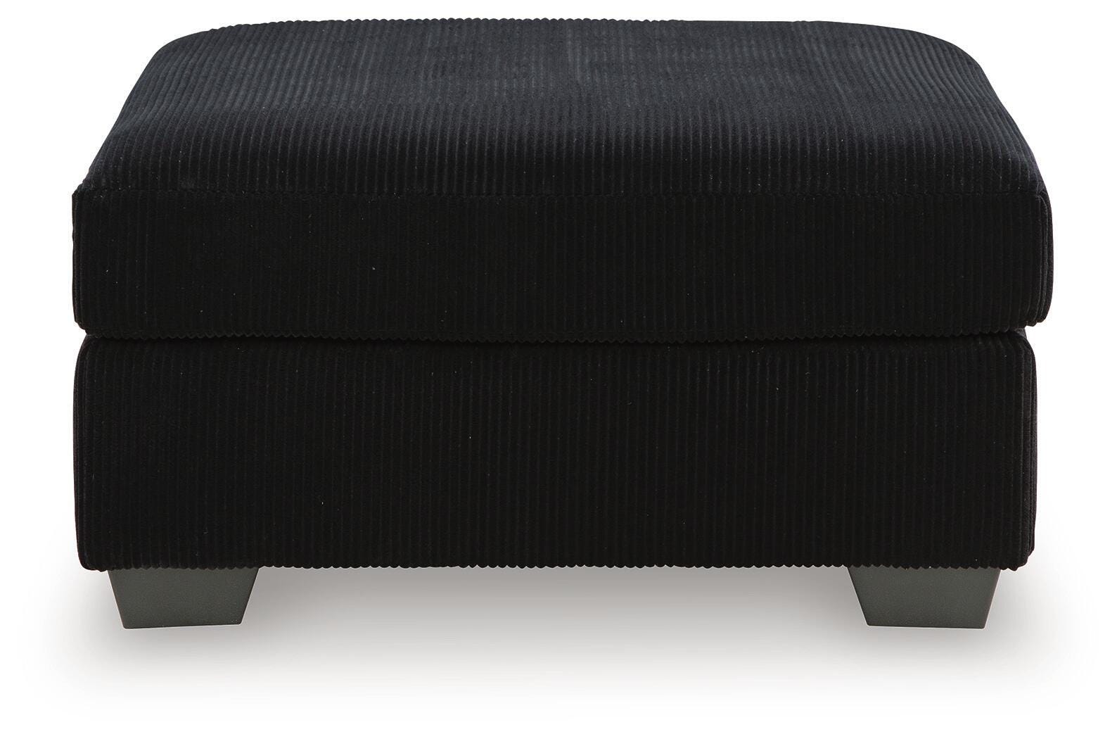 SimpleJoy Onyx Chenille,Velvet Oversized Accent Ottoman view 3