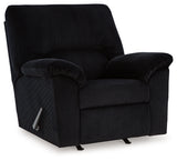 Side angle of SimpleJoy Onyx Chenille Velvet Recliner