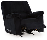 Reclining position of SimpleJoy Onyx Chenille Velvet Recliner