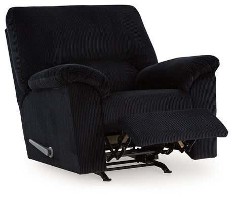 Reclining position of SimpleJoy Onyx Chenille Velvet Recliner