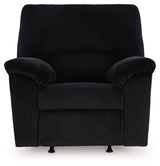 Front view of SimpleJoy Onyx Chenille Velvet Recliner