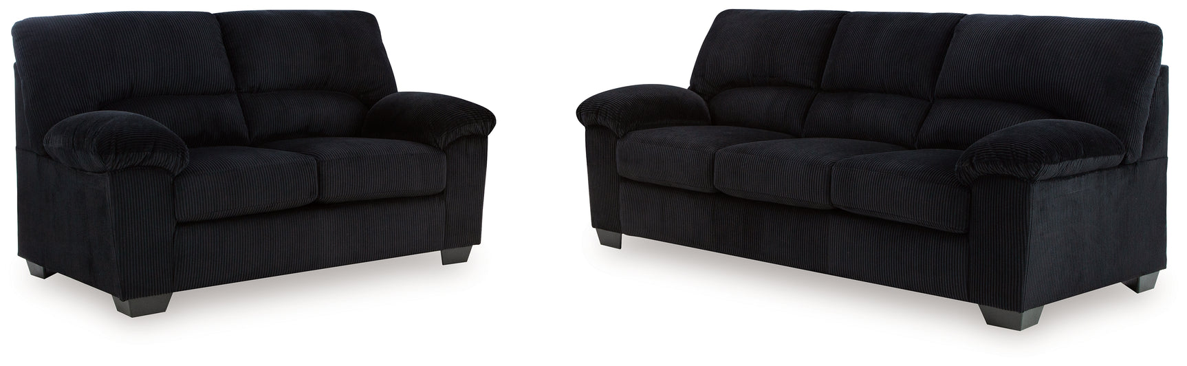 Detail of SimpleJoy Onyx Sofa and Loveseat upholstery