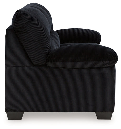 SimpleJoy Onyx Chenille Velvet Sofa side view