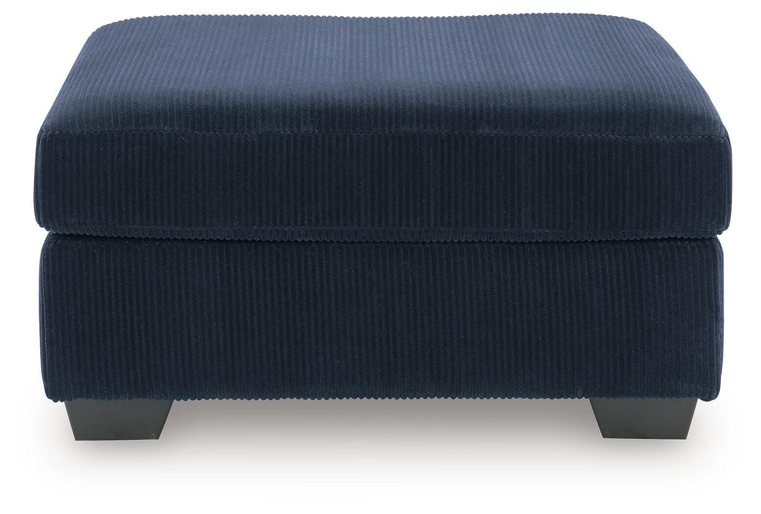 SimpleJoy Navy Chenille,Velvet Oversized Accent Ottoman view 3