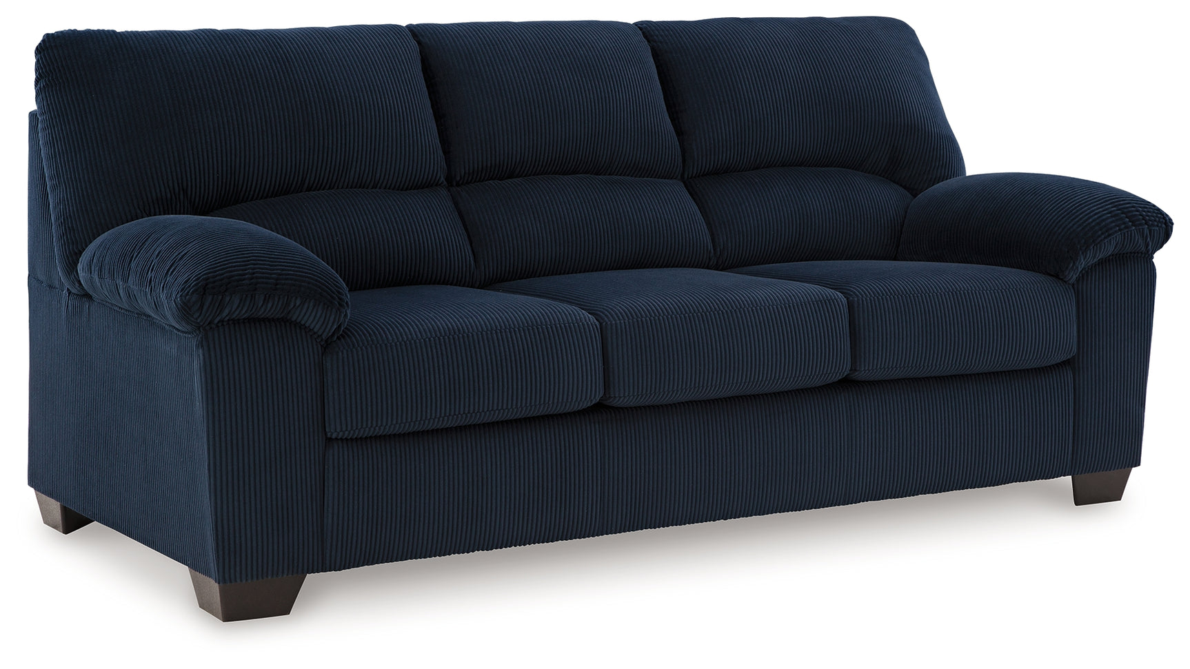 SimpleJoy Navy Chenille Velvet Sofa side angle