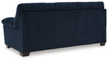SimpleJoy Navy Chenille Velvet Sofa back view
