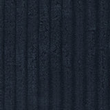 close-up view of navy chenille velvet fabric