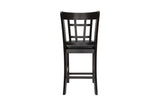 back view of Junipero Dark Cherry Oval Dining Room Set chairs and table