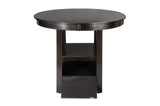 close-up of Junipero Dark Cherry Oval Dining Room Set table details