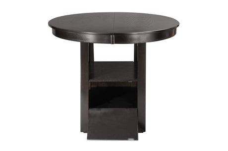 close-up of Junipero Dark Cherry Oval Dining Room Set table details
