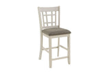 side angle view of Junipero White Dining Table and chairs