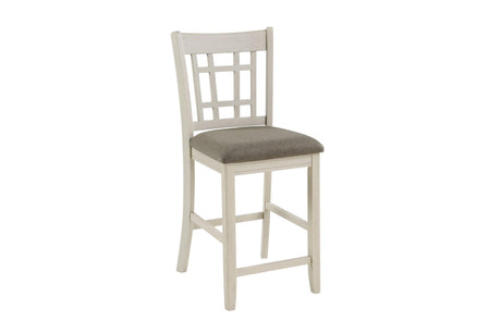 side angle view of Junipero White Dining Table and chairs