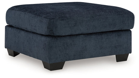 Aviemore Oversized Accent Ottoman angled side view
